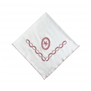 Vira Manta para Bebê Fustão Personalizado Maria Joaquina Brasão Vermelho