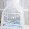 Kit Montessoriano Mini Cama Rolinho 4 Peças Windsor Azul (Colchão 1,50 x 0,70)