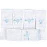 Conjunto 5 Fraldas para Bebê Cremer Luxo Antônio Azul