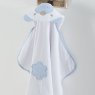 Toalha de Banho para Bebê Felpuda Revestida Fralda Bichinhos Urso Baby Azul