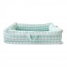 Bercinho Portátil Ninho para Bebê Sleep UM Master (1,00m x 60cm x 15cm) Vichy Verde Mint