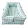 Bercinho Portátil Ninho para Bebê Sleep UM Master (1,00m x 60cm x 15cm) Vichy Verde Mint