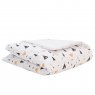 Edredom de Mini Cama Dupla Face e Duvet Estampa Fox Preto
