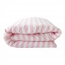 Edredom de Mini Cama Dupla Face e Duvet Estampa Liz Listrado Rosa