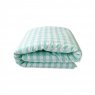 Edredom de Mini Cama Dupla Face e Duvet Estampa Vichy Verde Mint