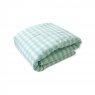 Edredom de Mini Cama Dupla Face e Duvet Estampa Vichy Verde Mint