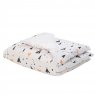 Edredom de Mini Cama Dupla Face e Duvet Estampa Fox Preto