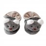 Pantufa para Bebê Plush Bordada Sweet Coala Mescla