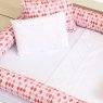 Kit Montessoriano Mini Cama Rolinho 4 Peças London Rosa (Colchão 1,50 x 0,70)