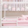 Kit Montessoriano Mini Cama Rolinho 4 Peças Windsor Rosa (Colchão 1,50 x 0,70)