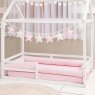 Kit Montessoriano Mini Cama Rolinho 4 Peças Windsor Rosa (Colchão 1,50 x 0,70)