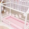 Kit Montessoriano Mini Cama Rolinho 4 Peças Windsor Rosa (Colchão 1,50 x 0,70)