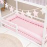 Kit Montessoriano Mini Cama Rolinho 4 Peças Windsor Rosa (Colchão 1,50 x 0,70)