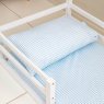 Lençol para Mini Cama 2 Peças Estampado Windsor Azul  - Lençol c/ Elástico e Fronha