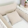 Kit de Berço Rolinho 5 Peças Tricot Chevron Bege