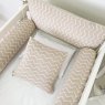 Kit de Berço Rolinho 5 Peças Tricot Chevron Bege
