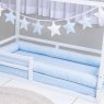 Kit Montessoriano Mini Cama Rolinho 4 Peças Windsor Azul (Colchão 1,50 x 0,70)