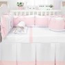 Kit Enxoval de Berço Chegou uma Princesa Rosa 9 Peças