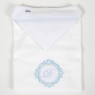 Duo Toalha de Banho para Bebê Felpuda e Fralda Personalizada Marseille Branco / Azul