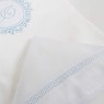 Duo Toalha de Banho para Bebê Felpuda e Fralda Personalizada Marseille Branco / Azul