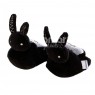 Pantufa para Bebê Plush Bordada Sweet Bunny Preto