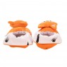 Pantufa para Bebê Estampa e Bordado Fox Preto