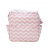 Bolsa com Trocador para Bebê Brooklyn Soho Chevron Rosa