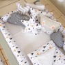 Kit Montessoriano Mini Cama Rolinho 4 Peças Fox Preto (Colchão 1,50 x 0,70)