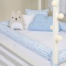 Kit Montessoriano Mini Cama Rolinho 4 Peças London Azul (Colchão 1,50 x 0,70)