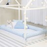 Kit Montessoriano Mini Cama Rolinho 4 Peças London Azul (Colchão 1,50 x 0,70)