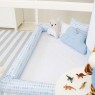 Kit Montessoriano Mini Cama Rolinho 4 Peças London Azul (Colchão 1,50 x 0,70)