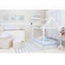 Kit Montessoriano Mini Cama Rolinho 4 Peças London Azul (Colchão 1,50 x 0,70)