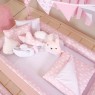 Kit Montessoriano Mini Cama Rolinho 4 Peças Cisne Rosa (Colchão 1,50 x 0,70)