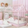 Kit Montessoriano Mini Cama Rolinho 4 Peças Amor Rosa (Colchão 1,50 x 0,70)