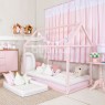 Kit Montessoriano Mini Cama Rolinho 4 Peças Amor Rosa (Colchão 1,50 x 0,70)