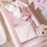 Kit Montessoriano Mini Cama Rolinho 4 Peças Amor Rosa (Colchão 1,50 x 0,70)