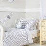 Edredom Solteiro / Kids Dupla Face e Duvet Chevron Cinza