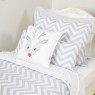 Edredom Solteiro / Kids Dupla Face e Duvet Chevron Cinza