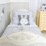 Edredom Solteiro / Kids Dupla Face e Duvet Chevron Cinza