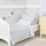 Kit Cama Solteiro 3 Peças Chevron Cinza (Colchão 1,88 x 0,88)