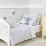 Kit Cama Solteiro 3 Peças Chevron Cinza (Colchão 1,88 x 0,88)