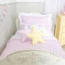 Kit Cama Solteiro 3 Peças Soho Chevron Rosa (Colchão 1,88 x 0,88)