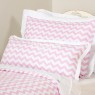 Kit Cama Solteiro 3 Peças Soho Chevron Rosa (Colchão 1,88 x 0,88)