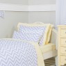 Kit Cama Solteiro 3 Peças Chevron Amarelo (Colchão 1,88 x 0,88)