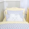 Kit Cama Solteiro 3 Peças Chevron Amarelo (Colchão 1,88 x 0,88)