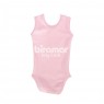 Body para Bebê Manga Regata P - Rosa