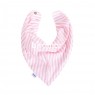 Babador Bandana para Bebê Baby Listrado Rosa - Babador Bandana para Bebê Listrado Rosa