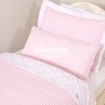 Kit Cama Solteiro 3 Peças Listrado Rosa (Colchão 1,88 x 0,88)