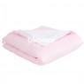 Edredom de Mini Cama Dupla Face e Duvet Estampa Listrado Rosa