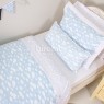 Kit Cama Solteiro 3 Peças Nuvem Azul (Colchão 1,88 x 0,88)